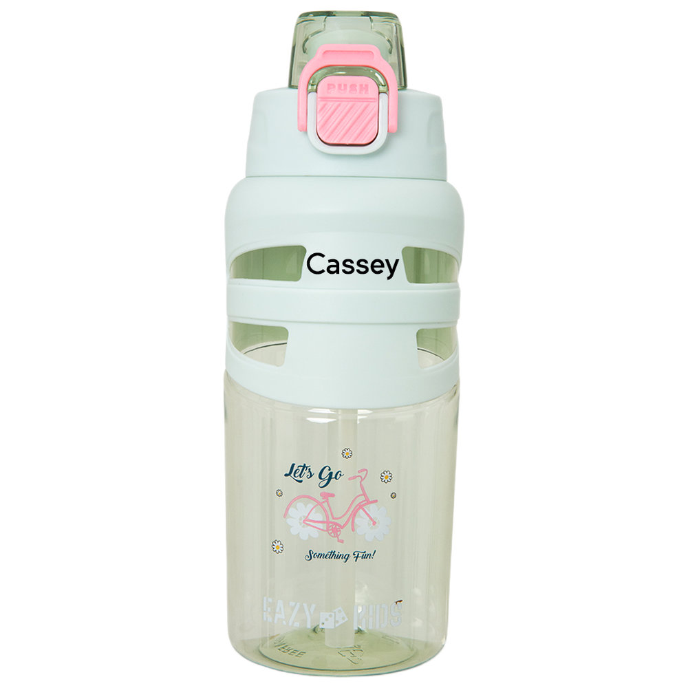 Eazy Kids - Personalized Flip Top Water Bottle - Bicycle Mint - 750 ml