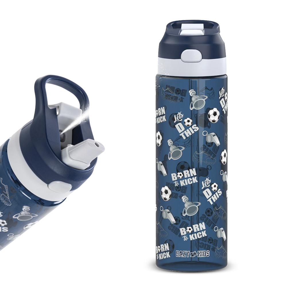 Eazy Kids - Tritan Water Bottle with Spray Function - Football - 750ml
