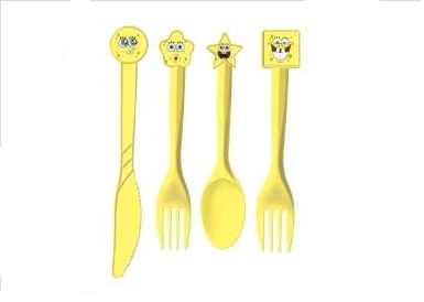 Fork 10 Pcs Set - Sponge Bob Yellow