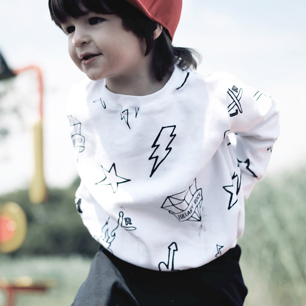Lullaby Rock - Tattoo Sweatshirt - White