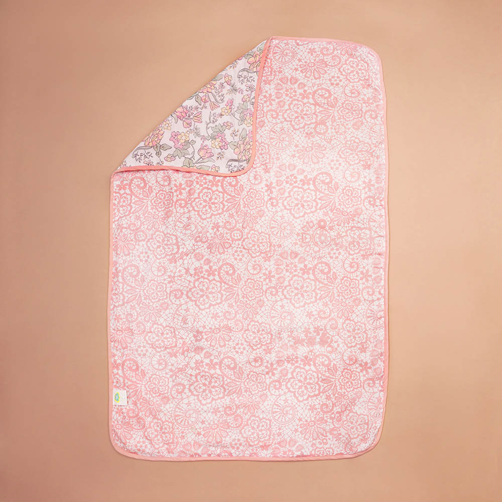 Fancy Fluff - Bamboo Muslin Blanket - Bloom