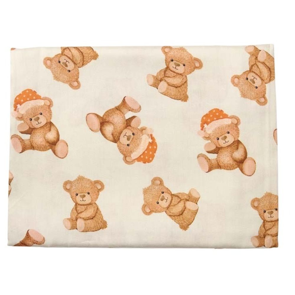 Fancy Fluff Organic Cot Bedsheet - Cuddle Bear