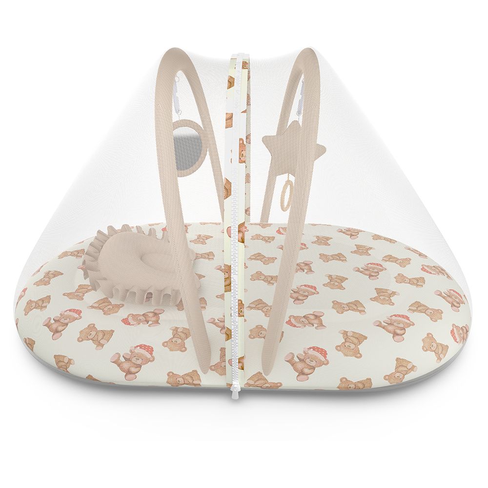 Fancy Fluff Organic Mosquito Net Set - Cuddle Bear - 4 Pcs
