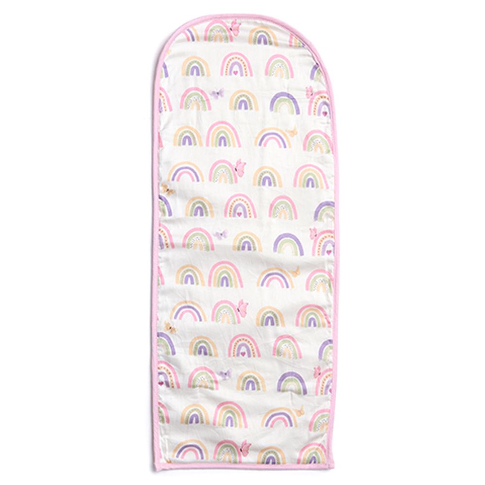 Fancy Fluff Organic Baby Cocoon With Protector - Rainbow Dreams