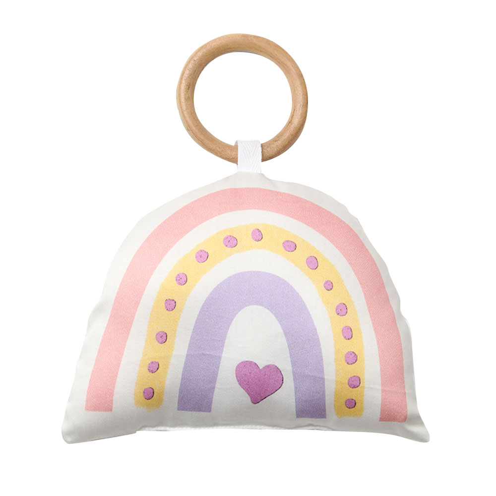 Fancy Fluff - Rainbow Shaped Cushion With Teether