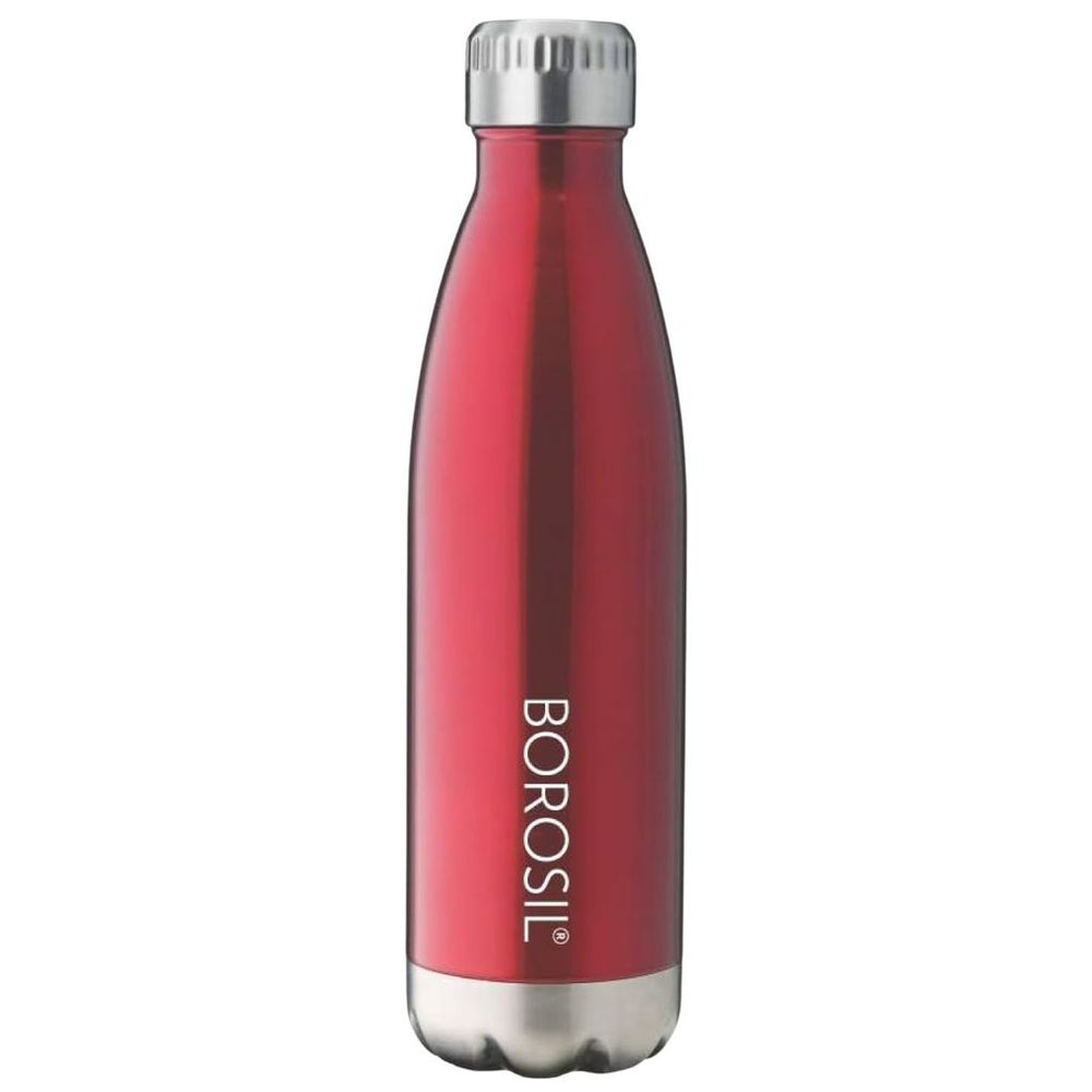 Borosil - Vacuum Insulated Trans Bolt Water Bottle - Red - 500ml