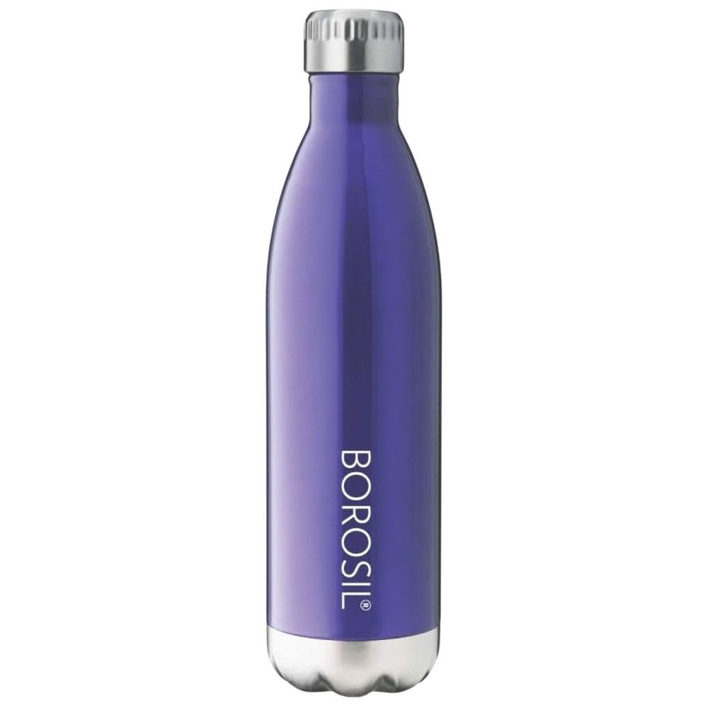 Borosil - Vacuum Insulated Trans Bolt Water Bottle - Blue - 1000ml