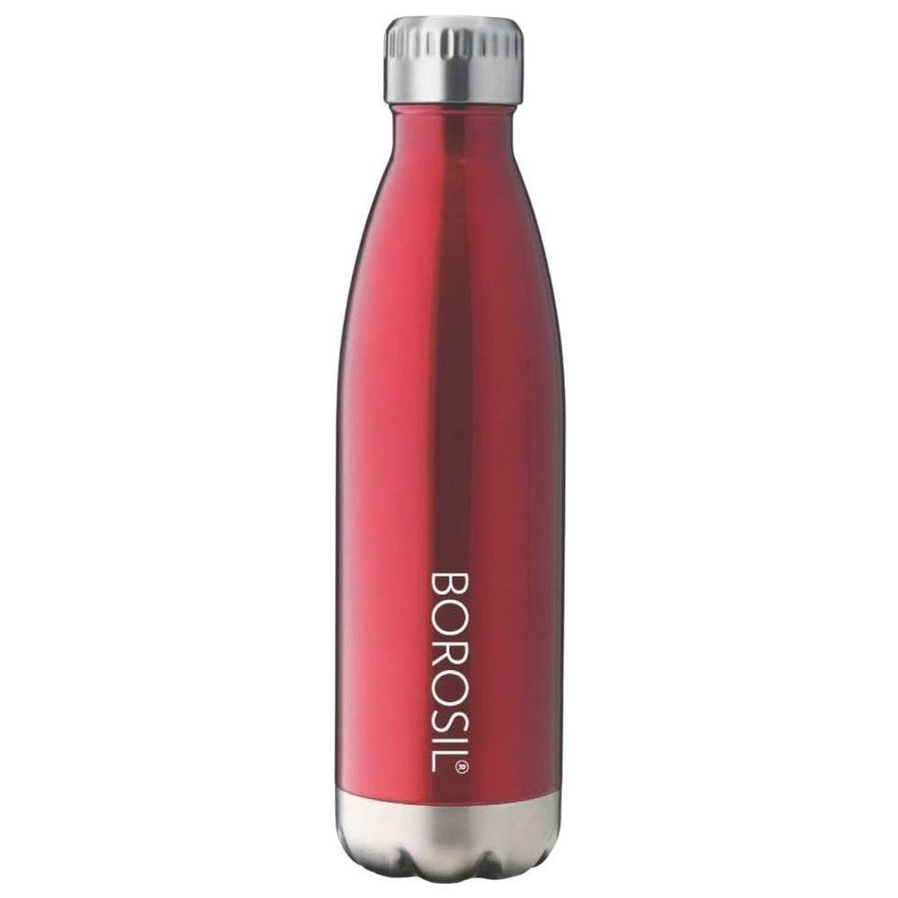 Borosil - Vacuum Insulated Trans Bolt Water Bottle - Red - 1000ml