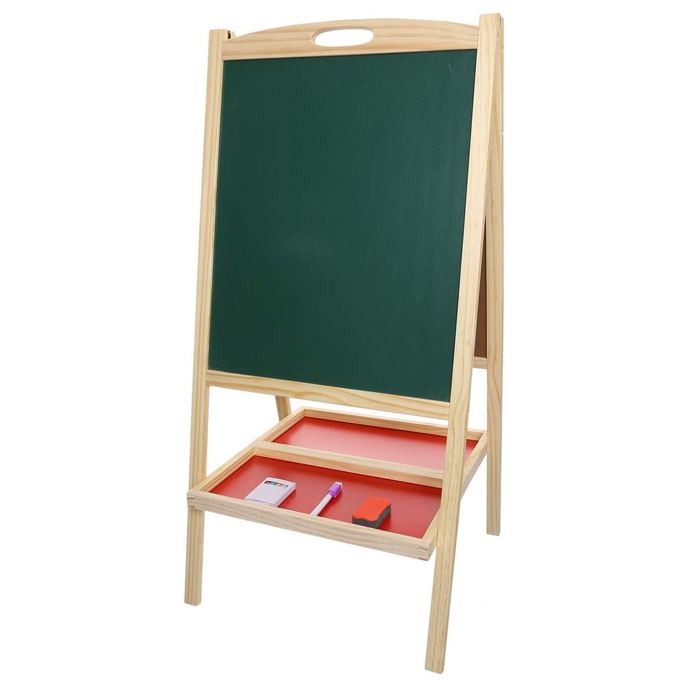 Factory Price - 2 Sided Wooden Easel Board with Accessories & Abacus