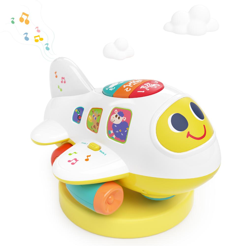 Hola - Bump 'n Go Learning Plane With Music - White