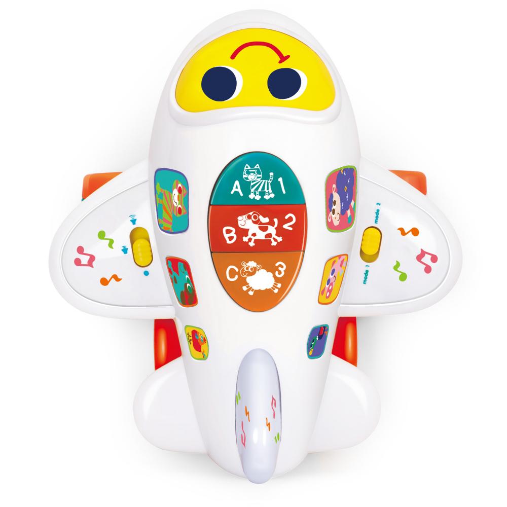 Hola - Bump 'n Go Learning Plane With Music - White