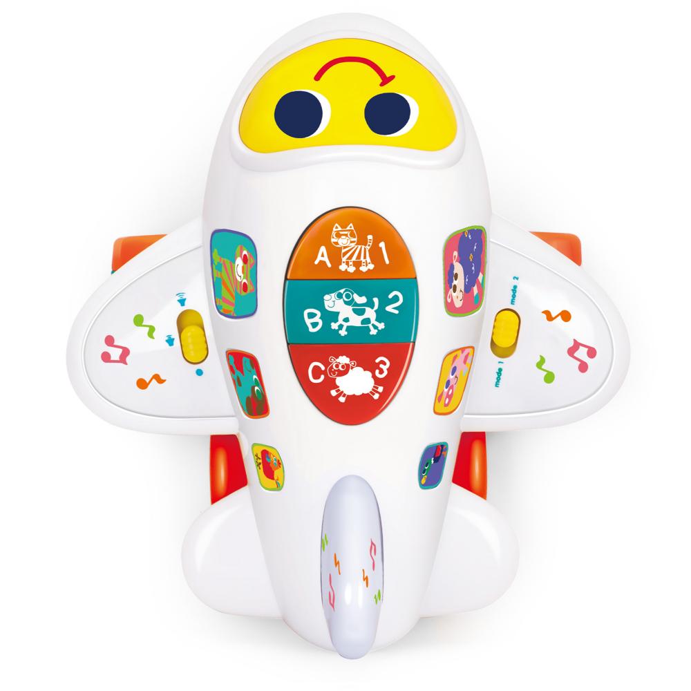 Hola - Bump 'n Go Learning Plane With Music - White