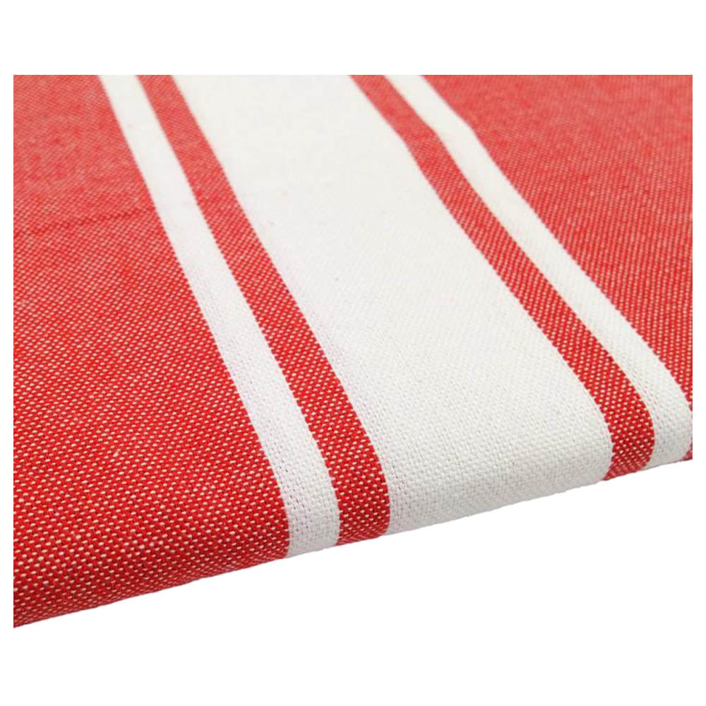 Hammam Corner - 100% Recycled Cotton Classic Beach Towel - Red