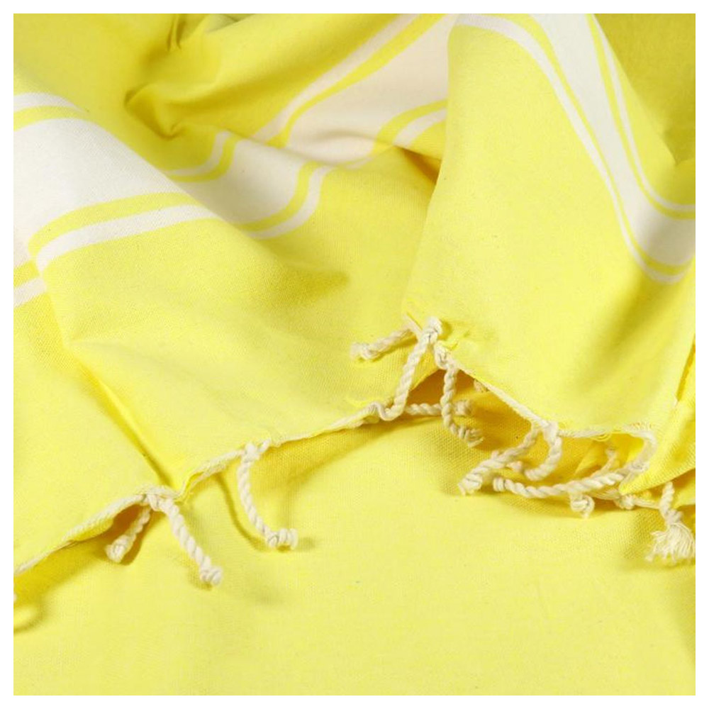 Hammam Corner - 100% Recycled Cotton Classic Beach Towel - Yellow