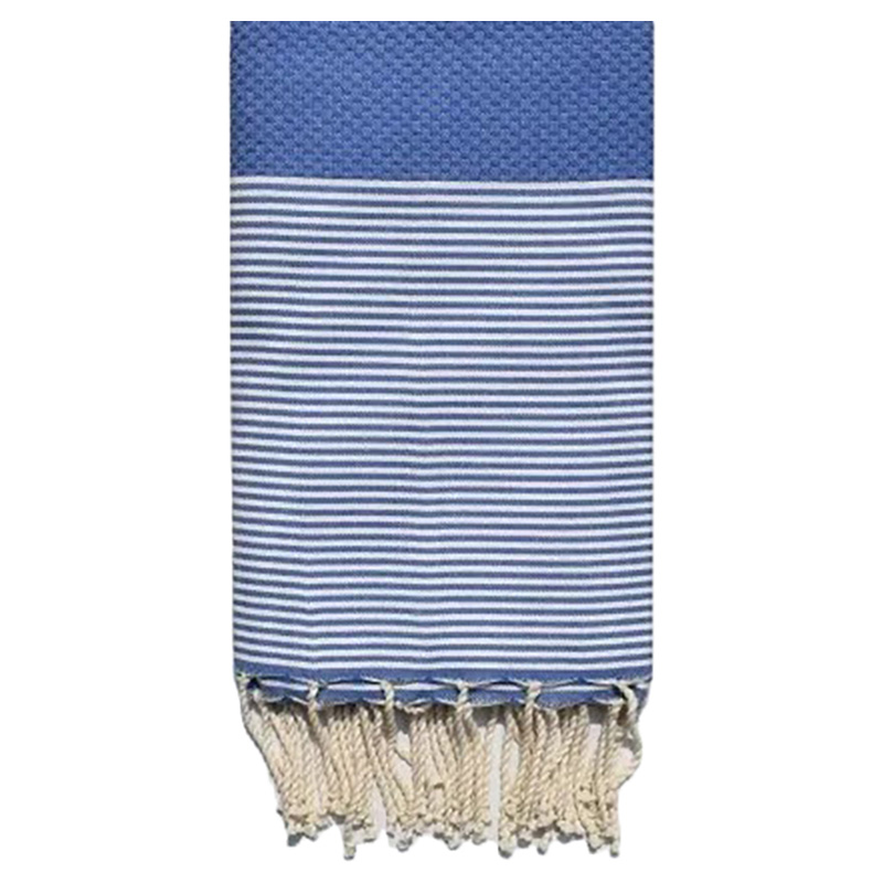 Hammam Corner - 100% Recycled Cotton Honeycomb Beach Towel - Turquoise
