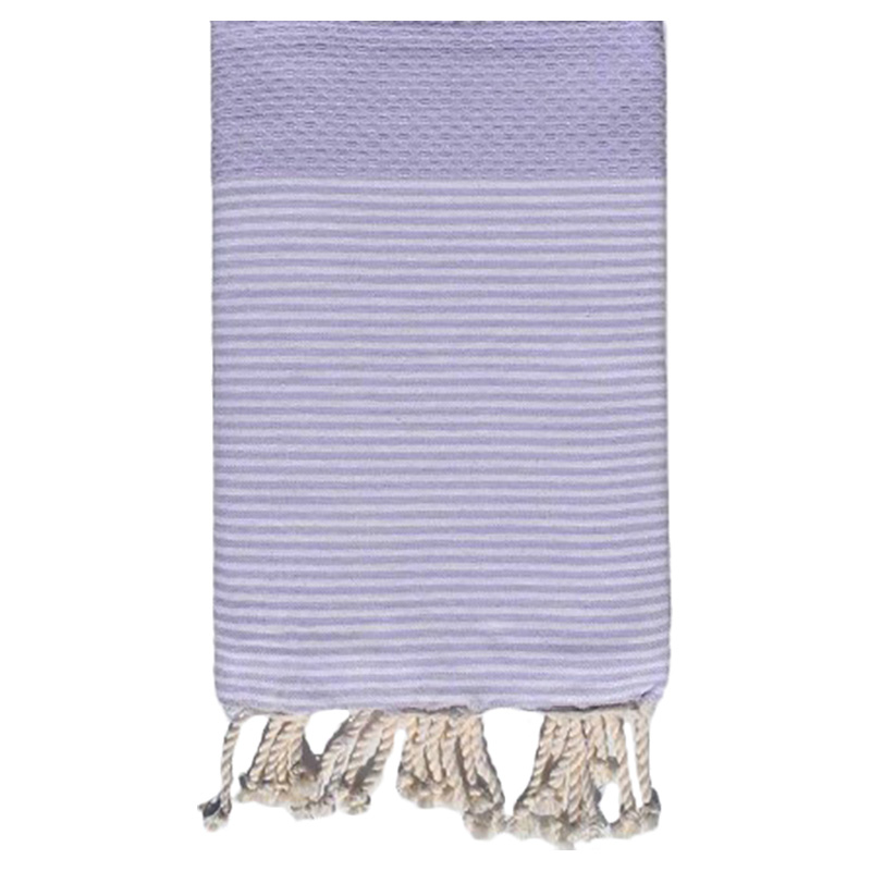 Hammam Corner - 100% Recycled Cotton Honeycomb Beach Towel - Violet