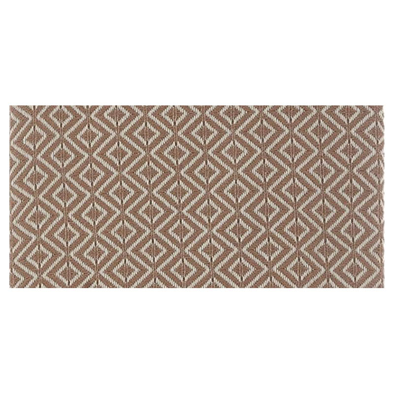 Hammam Corner - 100% Recycled Cotton Diamond Beach Towel - Brown Clear