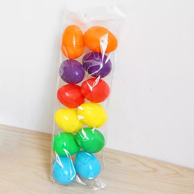 Brain Giggles - Plastic Fillable Colourful Easter Eggs - 12pcs