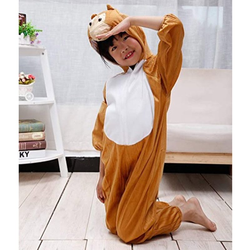 Brain Giggles Monkey Animal Costume for Kids - Brown