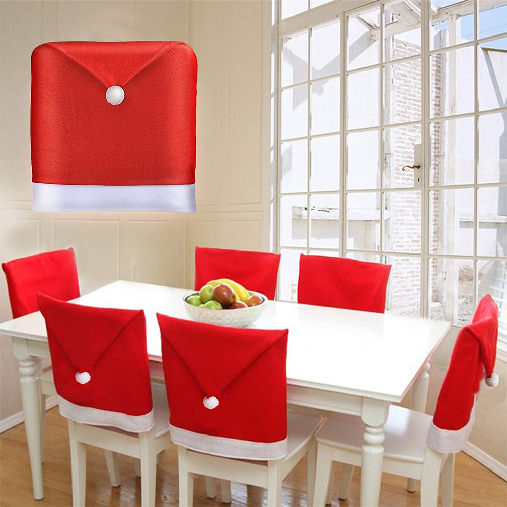 Party Propz - Christmas Chair Covers Santa Hat - Pack of 2