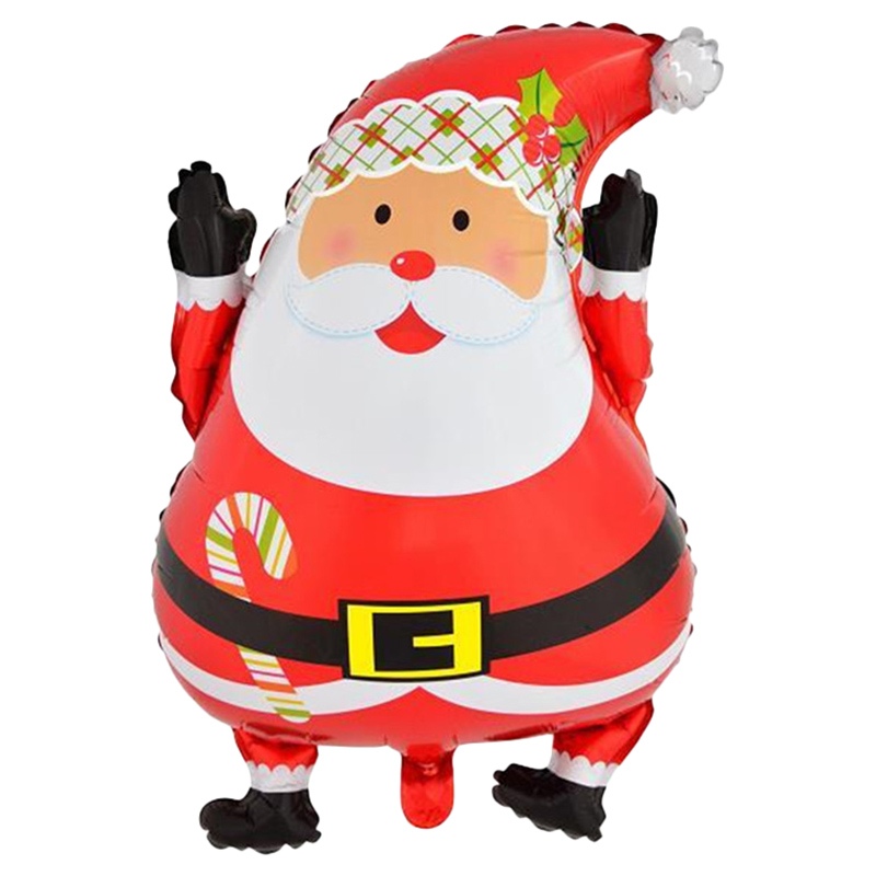 Party Propz - Christmas Santa Claus Foil Balloons - Pack of 5 - Red