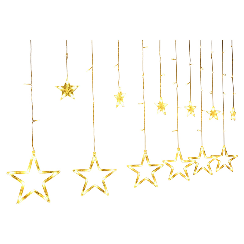 Party Propz - 12pcs Star LED Lights & 138pcs Curtain Lights