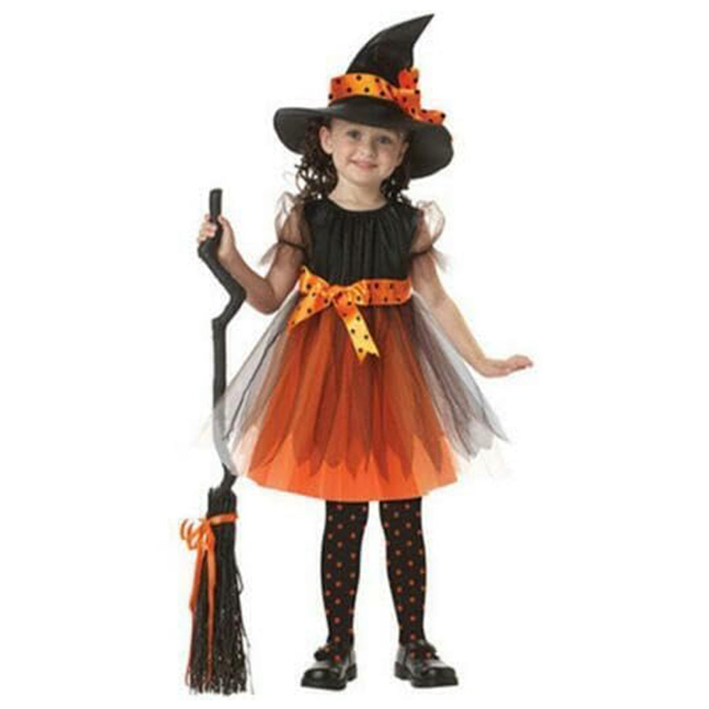 Brain Giggles - Halloween Witch Costume Set - Orange