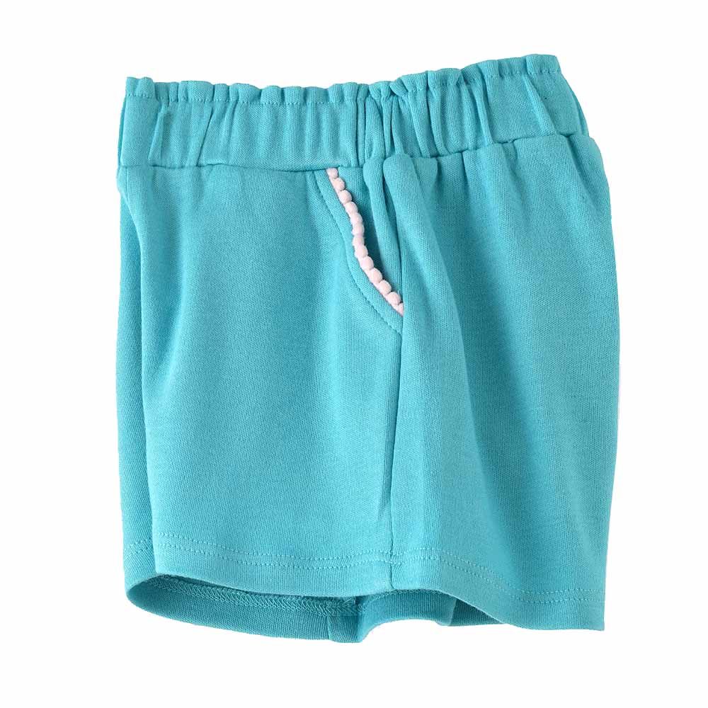 Jelliene Sunny Stretches Cotton Knit Shorts - Blue