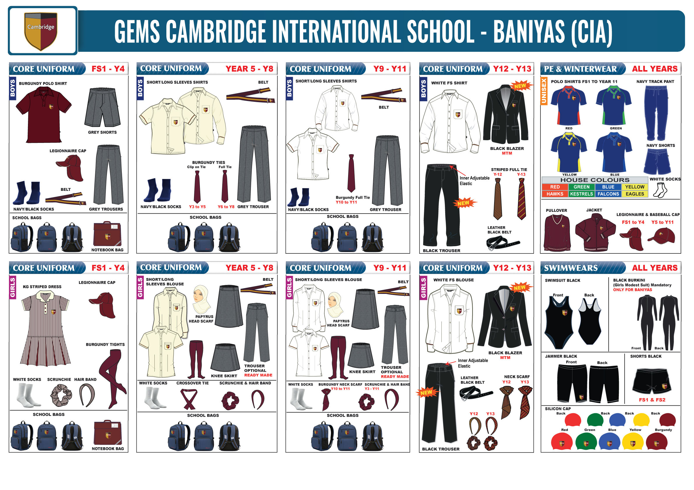 Boys Shorts - Grey - GEMS Cambridge International School - Abu Dhabi