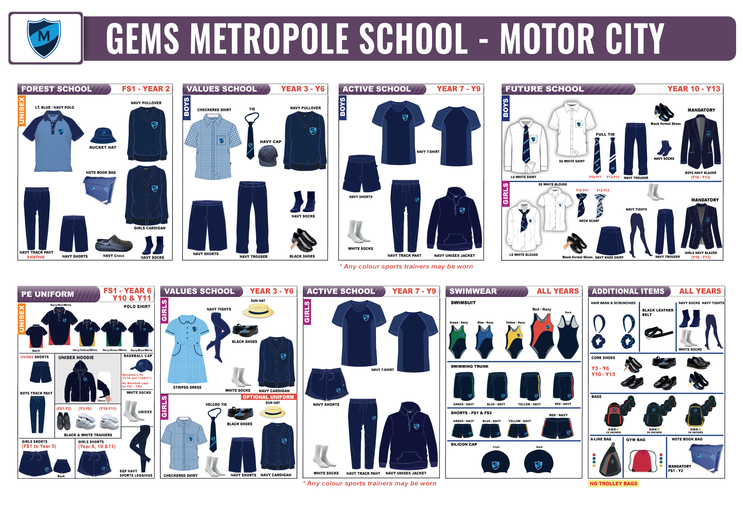 Girls Dress Striped - Yr 3-6 - GEMS Metropole School - Motor City