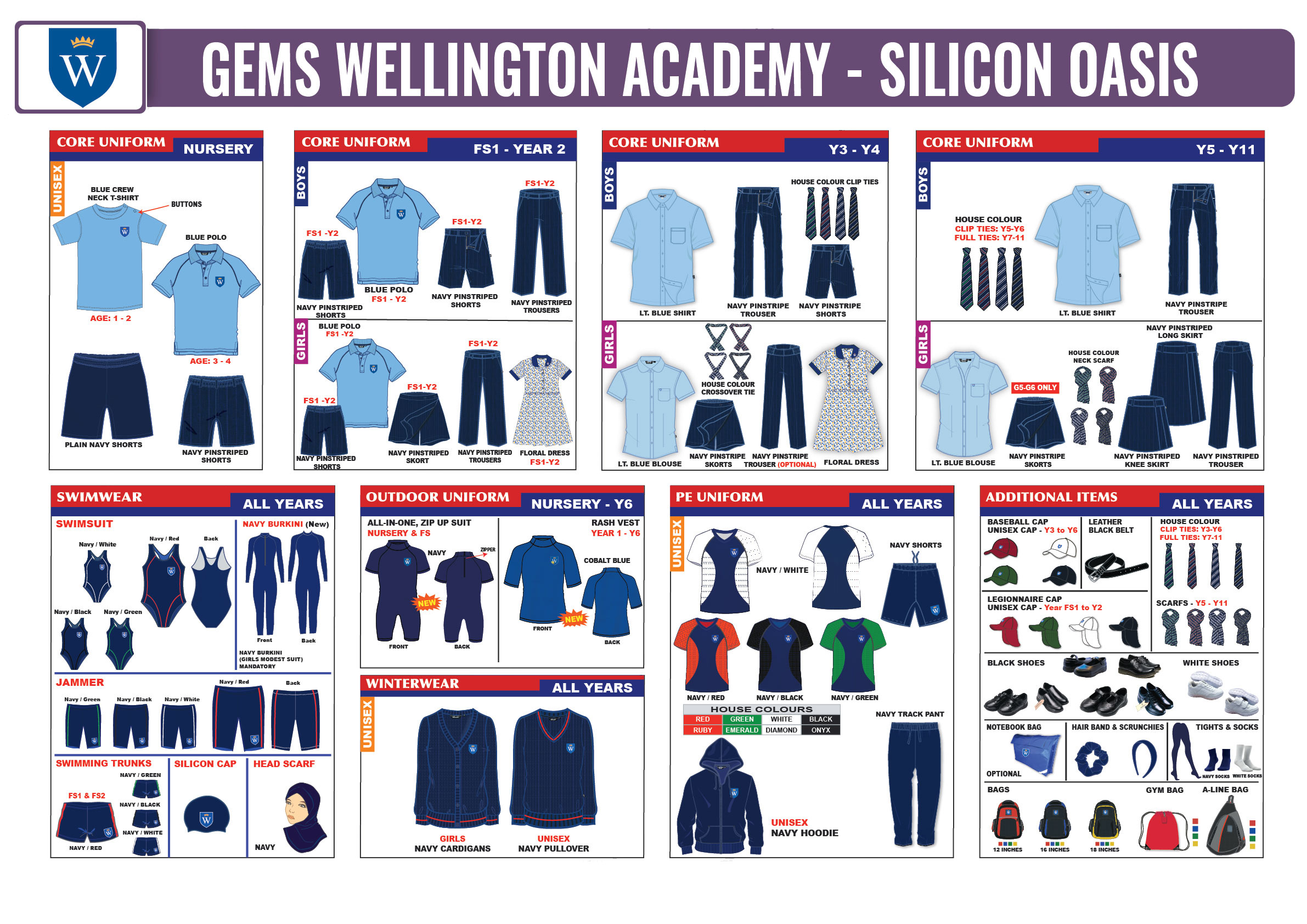 Pre-Kindergarten Polo Shirt - Blue - GEMS Wellington Academy - Silicon Oasis