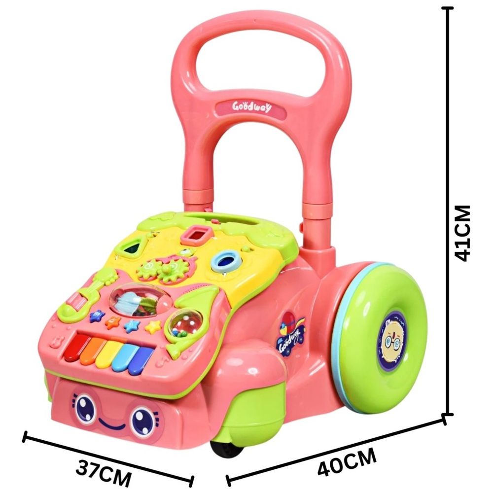 Goodway - Baby Activity Walker With Music & Piano Keys - Pink