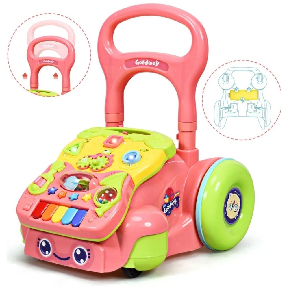 Goodway - Baby Activity Walker With Music & Piano Keys - Pink