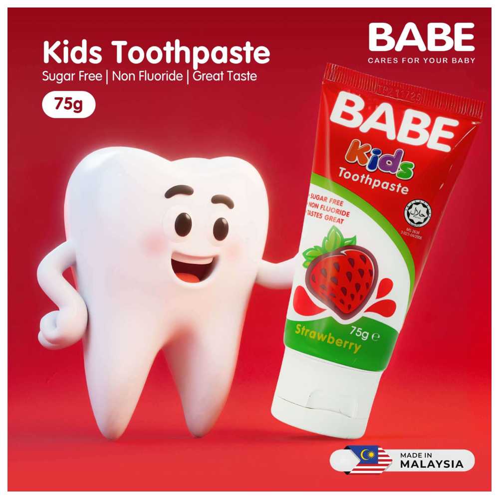 Babe - Kids Toothpaste - Strawberry - 75 gm