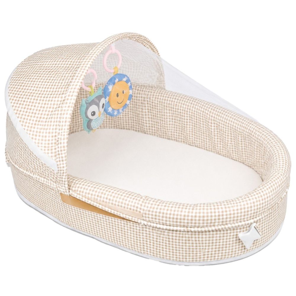 Little Angel Baby Nest Bed With Mosquito Net - Brown
