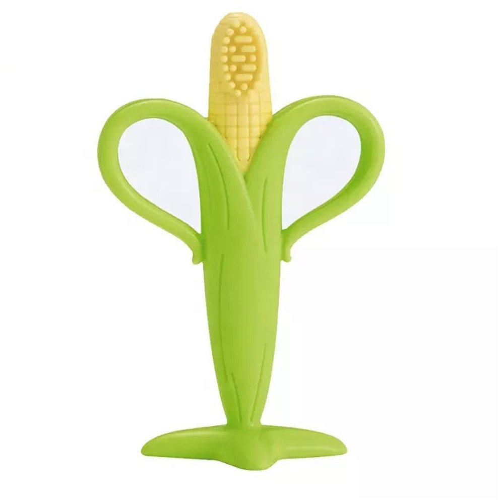 Goodway - Baby Teething Toothbrush Soft Silicone Teether Toy - Corn