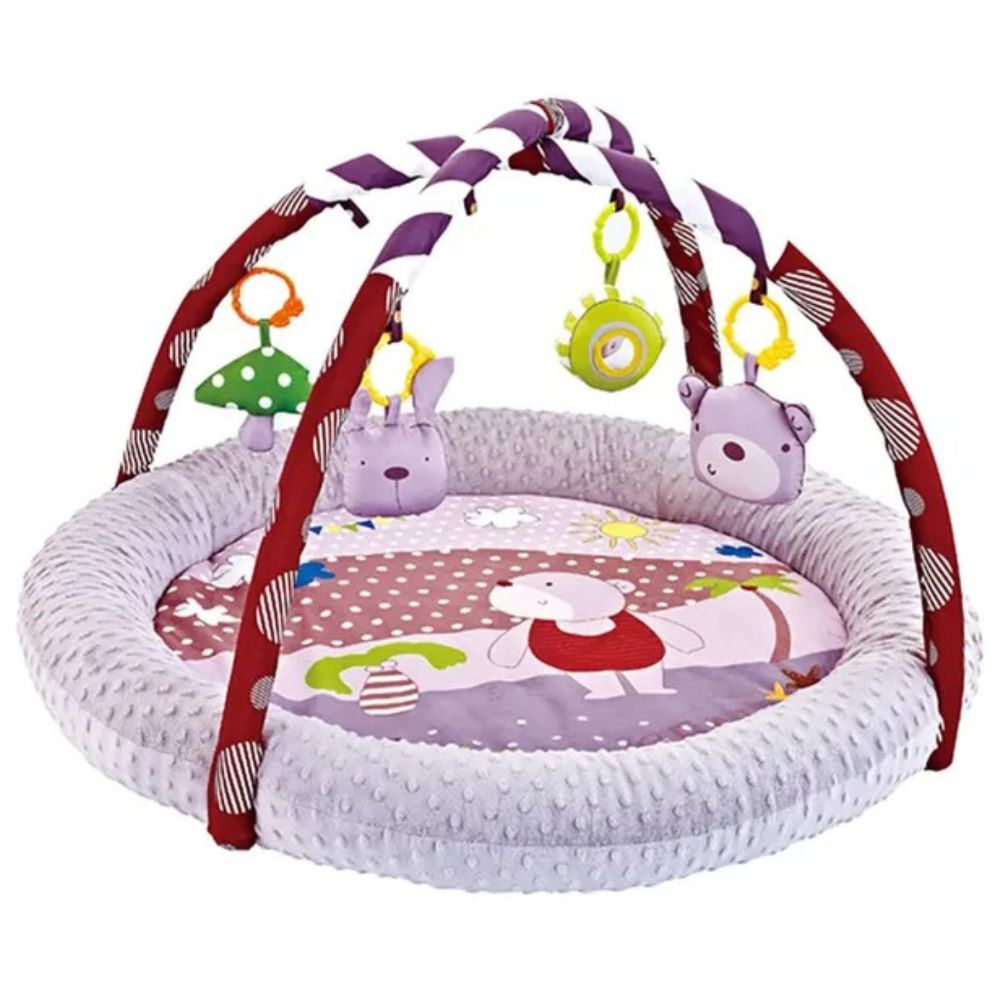 Little Angel Baby Play Mat With Hanging Toys - Purple Theme