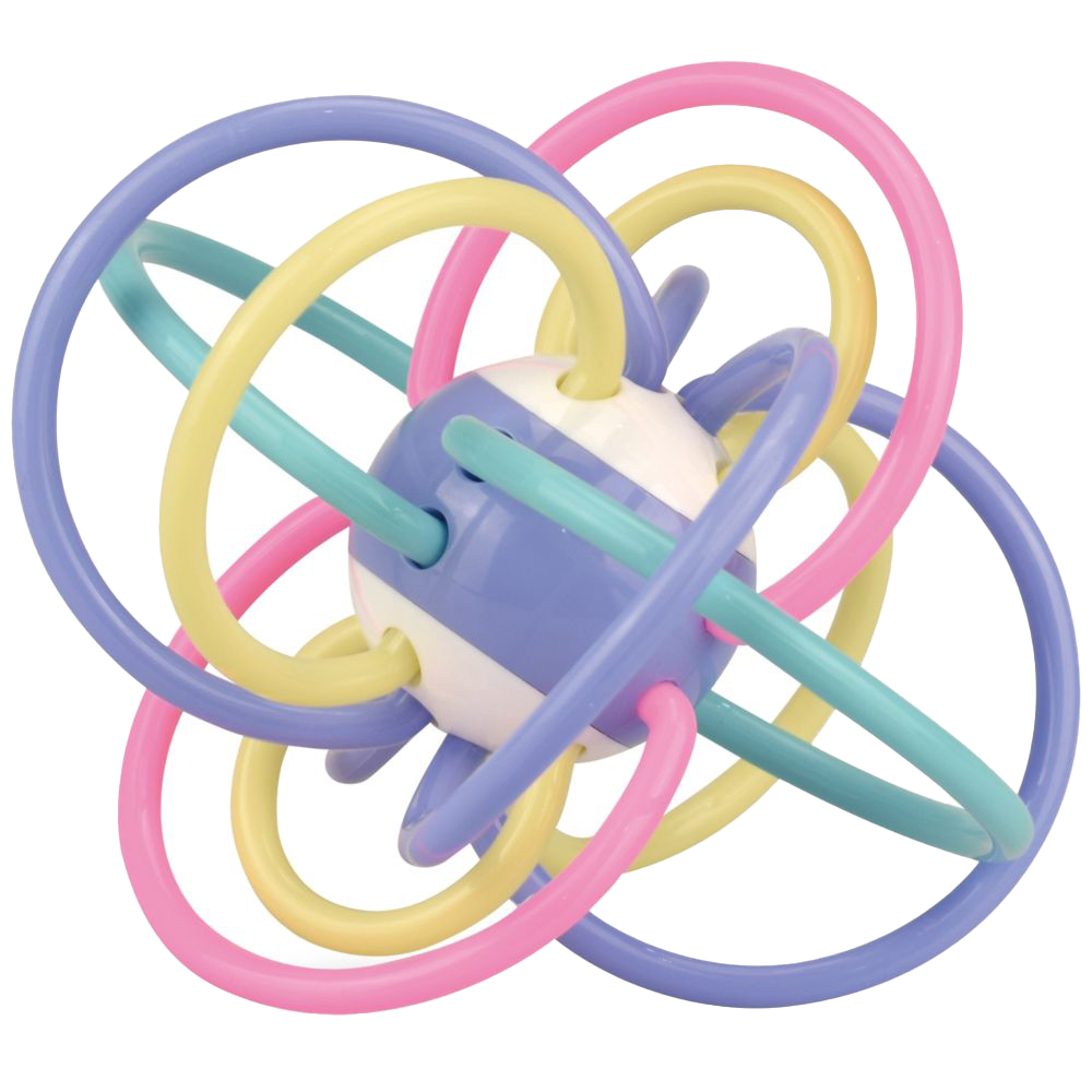 Huanger - Baby Teething Rattle Grasping Ball Toy - Multicolor