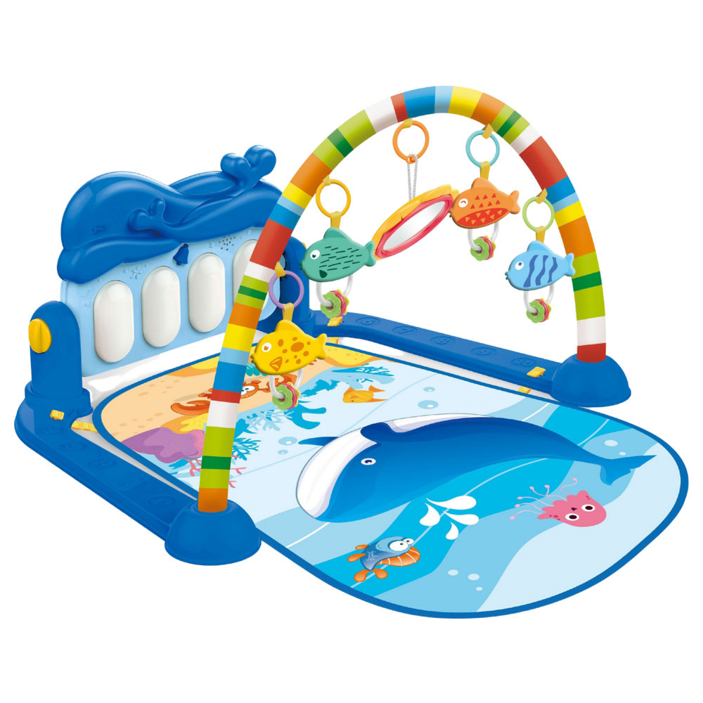 Huanger - Baby Piano Fitness Gym with Playing Toys - Blue