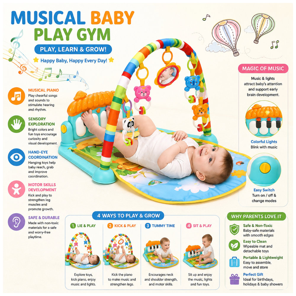 Huanger - Baby Piano Fitness Rack Play Mat