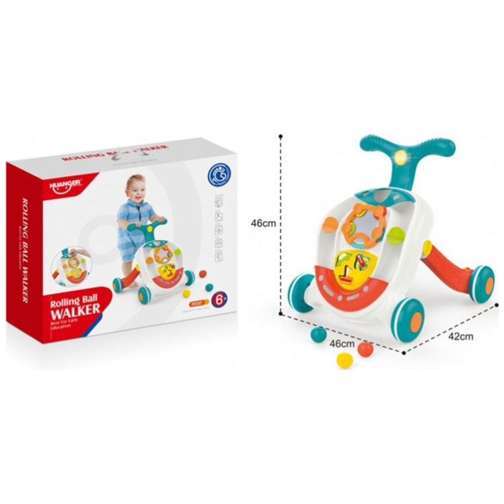 Huanger - Baby Walker Push Activity Toy for Toddlers - White