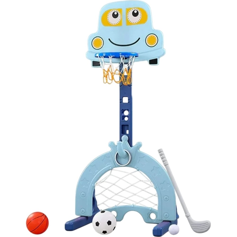 Little Angel Kids Basketball,Football,And Golf Playset-Blue
