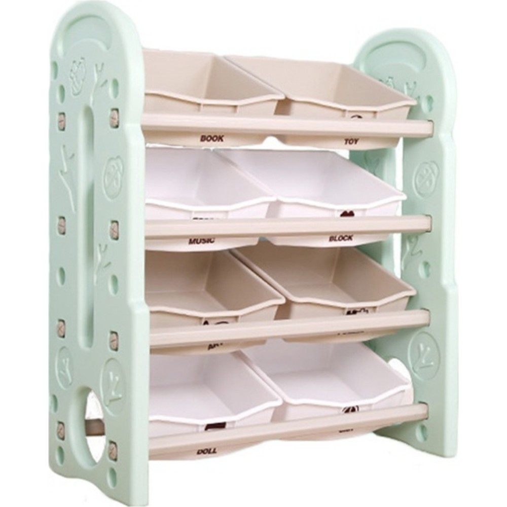 Little Angel Toy Storage Organizer With Bins For Kids Room-Green