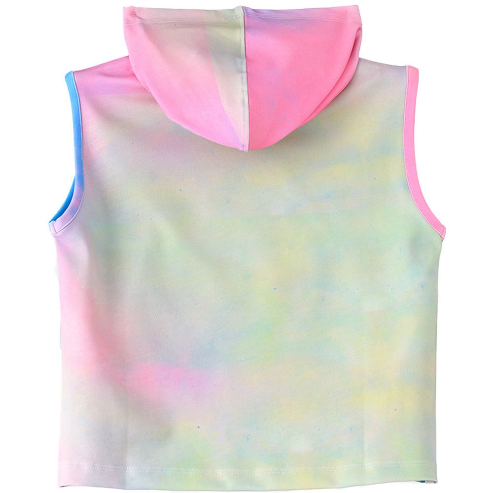 Jelliene Girl's Tie-Dye Sleeveless Multicolored Hoodie