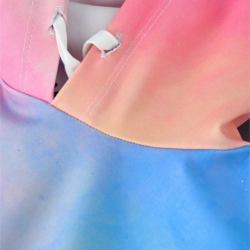 Jelliene Girl's Tie-Dye Sleeveless Multicolored Hoodie