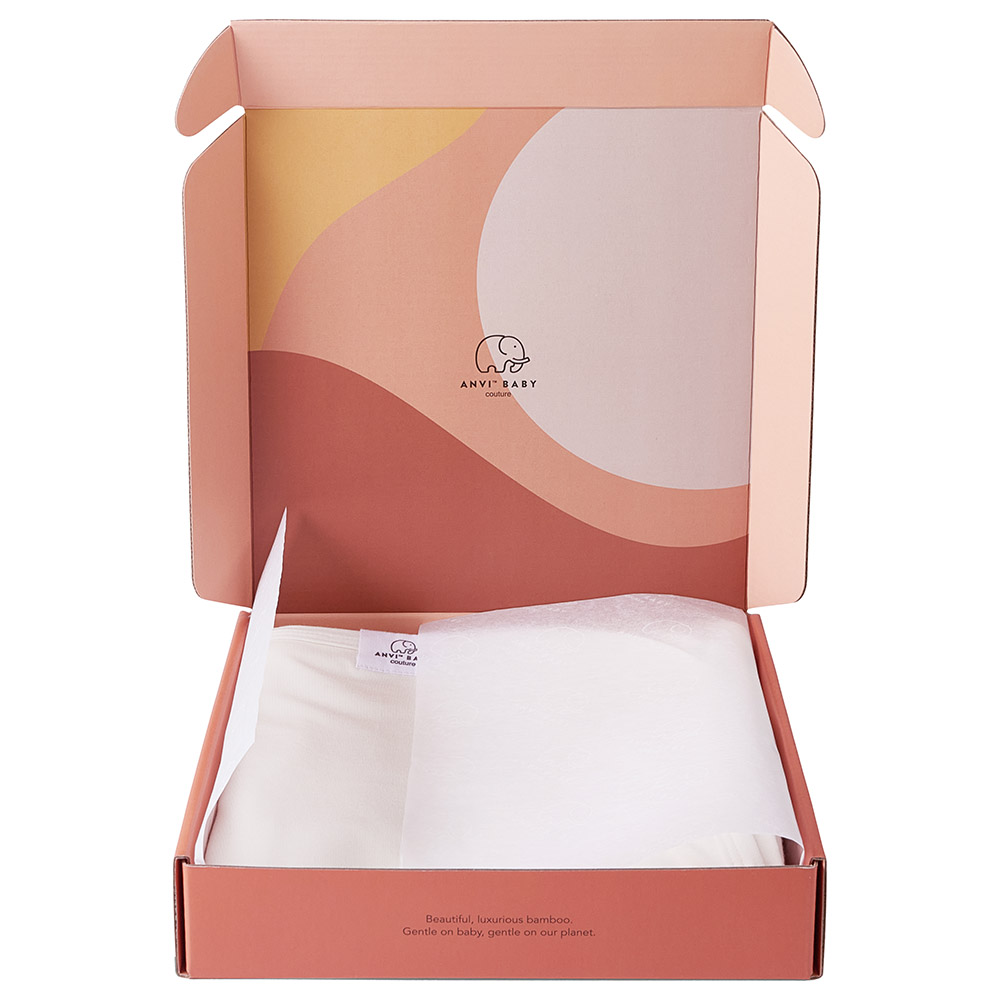 Anvi Baby Bamboo Onesie Dress Born Gift Set Girls - White