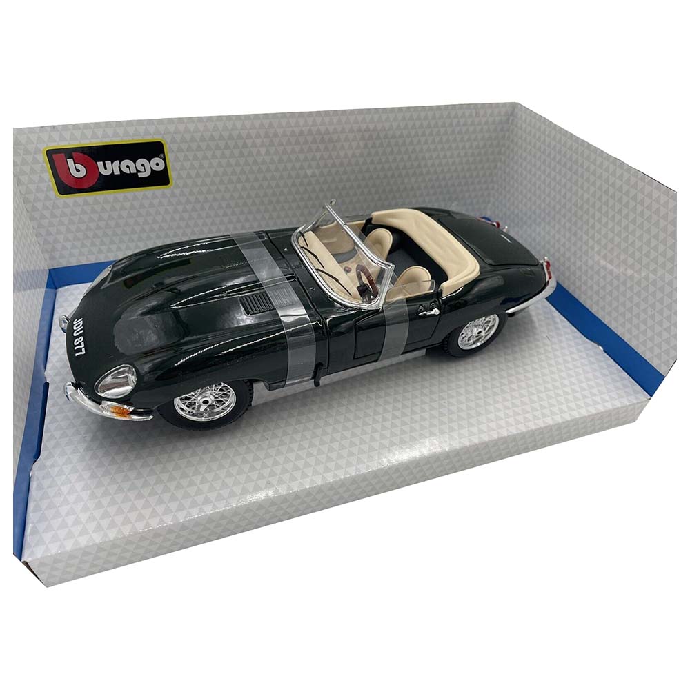 Bburago - 1/18 Jaguar E Cabrio 1961 Diecast Toy Car - Green