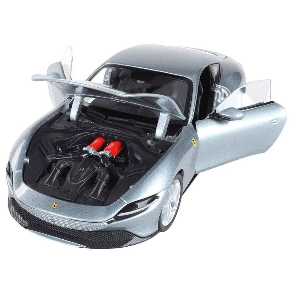 Bburago - 1/24 Ferrari Race And Play Ferrari Roma Diecast Toy Car - Grey