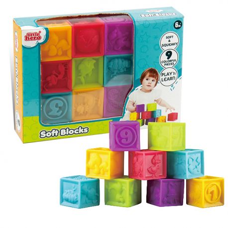 Little Hero Soft Blocks – 9 Pieces Window Box