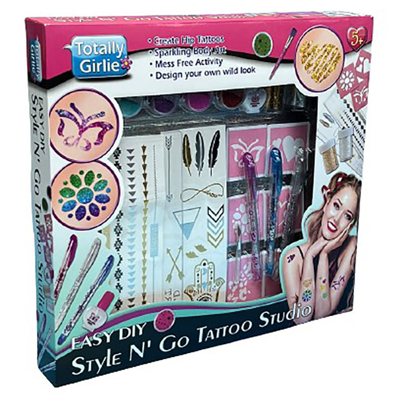 Totally Girlie - Easy Style N' Go Tattoo Studio DIY Crafts Kit